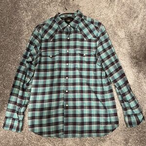 Ralph Lauren Double RL Men's Blue Plaid Shirt